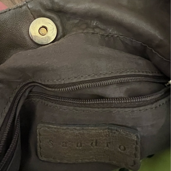 Sandro over the shoulder bag with gold painted chain - Picture 4 of 4